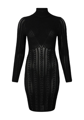 LIU JO punched braided ribbon dress - Black