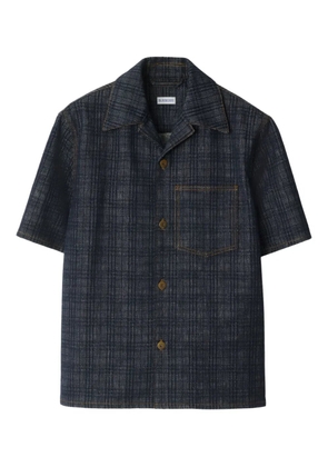 Burberry checked denim shirt - Blue