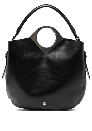 Bally Anni Moon circular-handle leather tote bag - Black