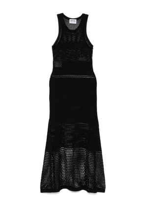 MOSCHINO JEANS open-knit midi dress - Black