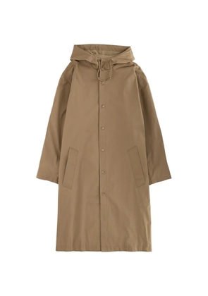 A.P.C. hooded button coat - Brown