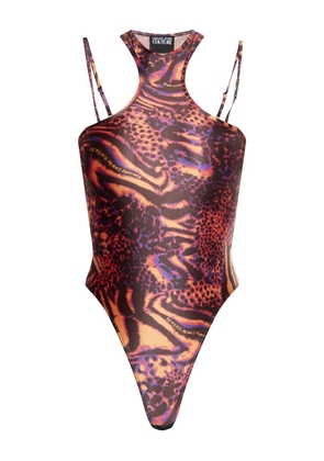 Versace Jeans Couture animal-print bodysuit - Red