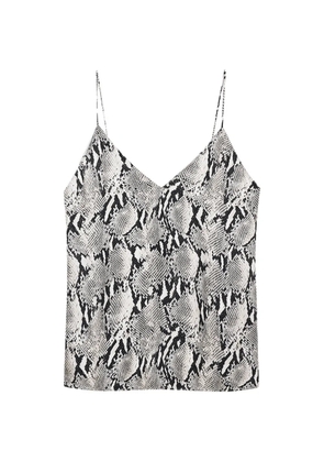 ANINE BING python v-neck top - White