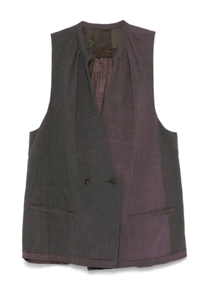 Ziggy Chen panelled waistcoat - Purple