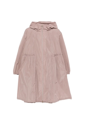 Herno ruffled-trim hooded parka - Pink