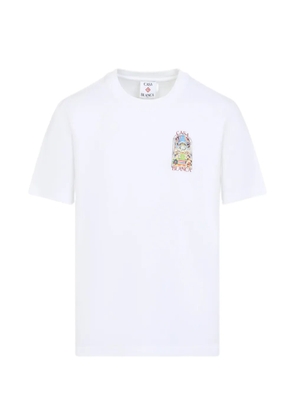 Casablanca print T-shirt - White