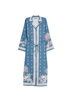 ALEMAIS Acacia patterned tie dress - Blue