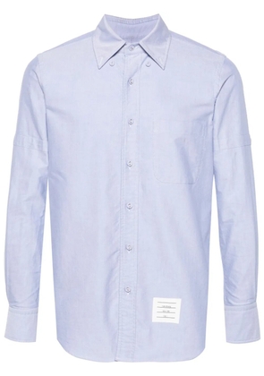Thom Browne armband-embellished cotton shirt - Blue