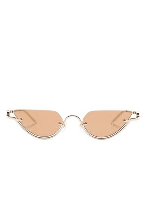 Gucci Eyewear half-rim geometric-frame sunglasses - Gold