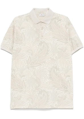 ETRO paisley-print polo shirt - Neutrals