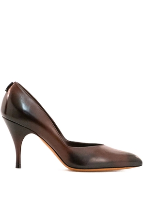Miu Miu 70mm pointed toe heel pumps - Brown
