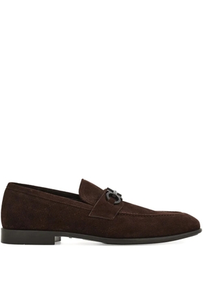 Ferragamo Gancini suede loafers - Brown