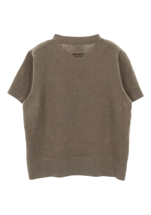 Hermès Pre-Owned crewneck short-sleeve knit-top - Brown