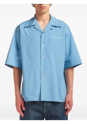 Marni logo pocket shirt - Blue
