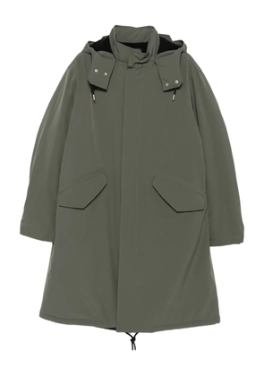 A.P.C. flap-pocket hooded coat - Green