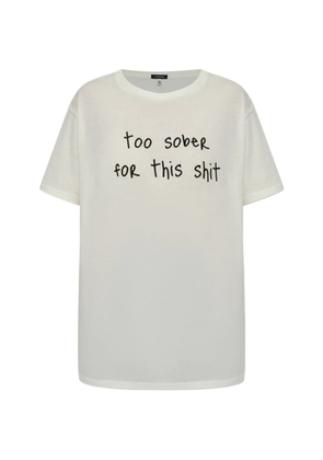 R13 text-print T-shirt - White