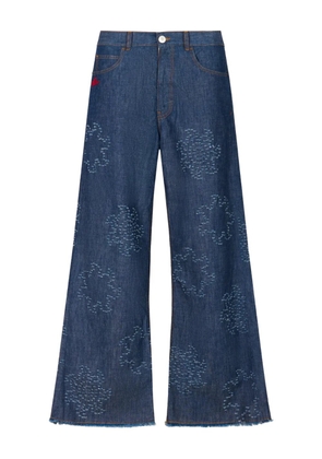 Marni frayed five-pocket jeans - Blue