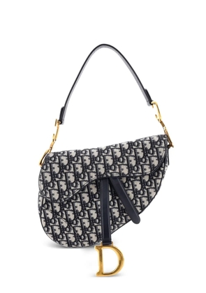 Christian Dior Pre-Owned Saddle Handbag Oblique Canvas Medium shoulder bag - Blue