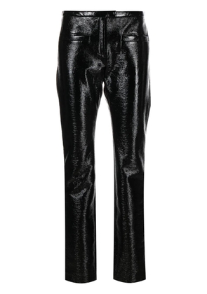 Courrèges Tube vinyl trousers - Black