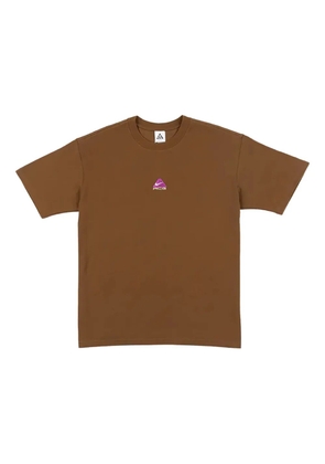 Nike logo-embroidered T-shirt - Brown