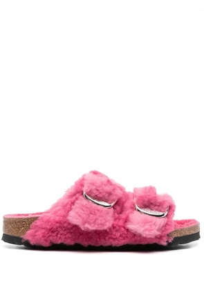 Birkenstock Arizona buckle-fastening brushed slippers - Pink