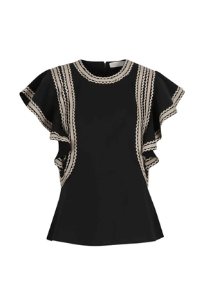 Ulla Johnson Anora flutter-sleeve blouse - Black