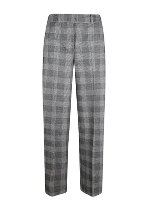 Peserico checkedl trousers - Grey