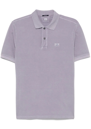 C.P. Company logo-embroidered polo shirt - Purple