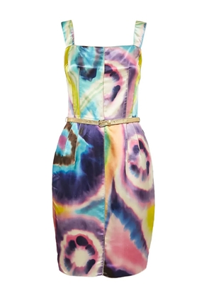 Dolce & Gabbana Pre-Owned tie-dye belted midi dress - Pink