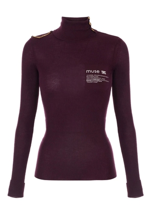 Elisabetta Franchi ribbed turtleneck sweater - Red