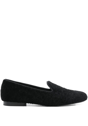 TOTEME shearling loafers - Black