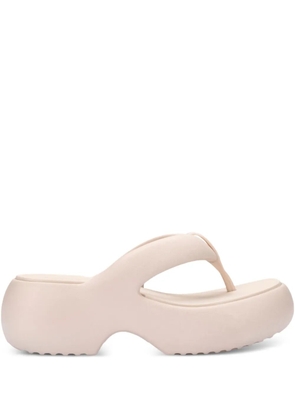 Melissa Free Fuzzy platform thong flip-flops - Neutrals