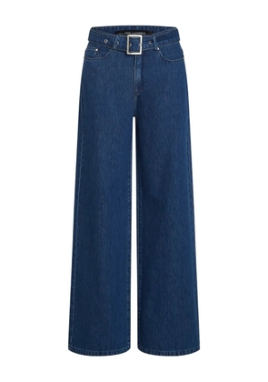 Karl Lagerfeld belted wide-leg pants - Blue