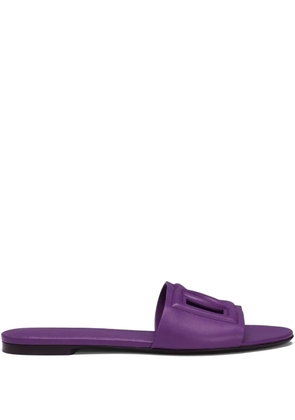 Dolce & Gabbana leather sandals - Purple