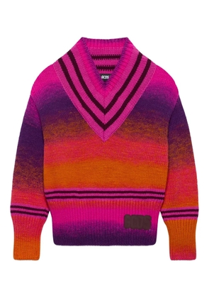 GCDS V-neck degrade jumpers - Pink