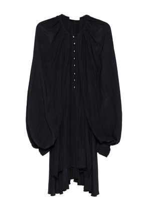 Lanvin pleated button-front mini dress - Purple