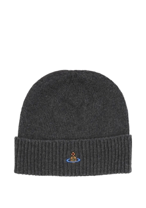 Vivienne Westwood ribbed beanie - Grey