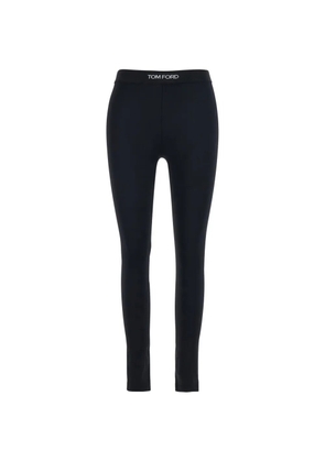 TOM FORD logo-waistband leggings - Black