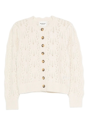 MARANT ÉTOILE button-front open-knit cardigan - Neutrals