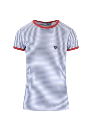 Prada striped logo top - Blue