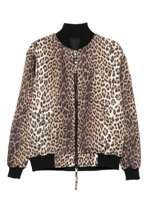 P.A.R.O.S.H. leopard-print bomber jacket - Brown
