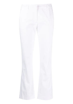 PT Torino mid-rise flared trousers - White