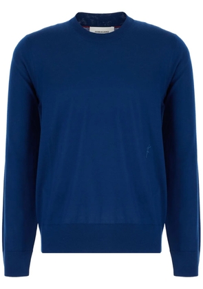 Ferragamo logo-embroidered jumper - Blue