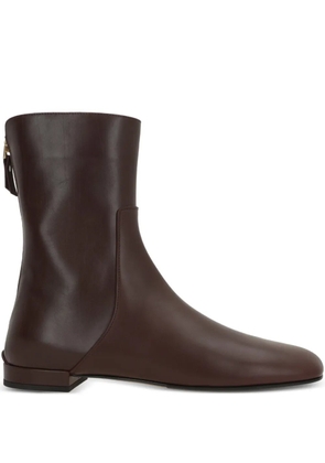 Giorgio Armani leather ankle boots - Brown