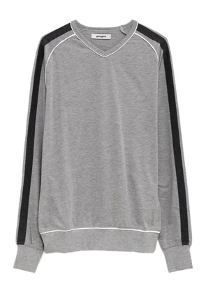 Gimaguas Lucas stripe-detail long-sleeve T-shirt - Grey
