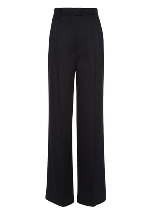 Prada feather-trim cashmere trousers - Black