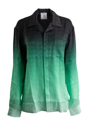 Casablanca gradient geometric-pattern shirt - Green