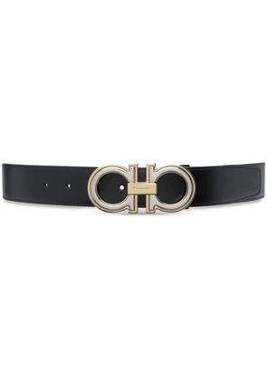 Ferragamo Gancini-buckle leather belt - Black