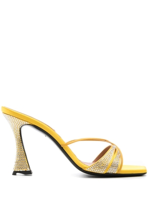 D'ACCORI 100mm Lust sandals - Yellow
