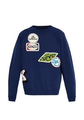 Kenzo crew-neck long-sleeve sweater - Blue